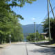 Looking down Cliff Avenue towards the inlet; the urban trail is on the left