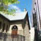 The bells in their tower (on the right in the photo)