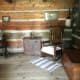 The interior of the cabin