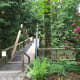 The bridge over Deer Lake Brook leads to the village.