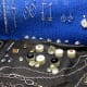 Faceted stones and wire wrapped and silver jewellery showcase.