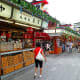 Shops selling traditional snacks along Nakamise Street
