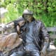 The "Departure" sculpture by George Lundeen