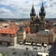View of the Old Town Square. Picture taken from the Old Town Hall Tower. Prague, Czech Republic