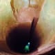 A rather poor picture of the well, deep within the cavern.