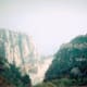 Looking down on the basilica and visitor centre from the Holy Cave at Montserrat