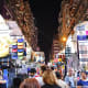 Another view of the night market and the tenements flanking it.