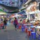 Nanking Street restaurants. This road runs perpendicular to Temple Street Night Market and is famous for crab dishes.