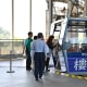 Boarding area at Tung Chung Cable Car Terminus Station.