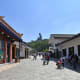 The thoroughfare of the Village, with a direct view of Tian Tan Big Buddha.