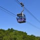 Cable cars just before Ngong Ping Terminus Station.