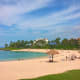 The beach at Ko Olina is not as crowded as other beaches in Oahu.