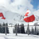 A photo taken on Whistler Mountain by the Roundhouse Lodge