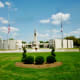 Special Albert Thomas grave site in front of Hemicycle monument at Houston National Cemetery