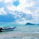 A canoe is onshore.