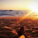 Or sit still on the beach to watch the sunset.