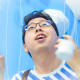 Author experiencing the "marshmallow rain"