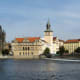 Smetana museum and Old Town Bridge Tower, Prague.