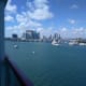 View from balcony looking towards back of ship, where view is blocked due to hump.