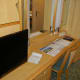 Desk area and t.v. in stateroom