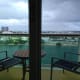 View of our balcony from inside our stateroom.