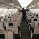 This is the view looking forward from near the back of the plane.