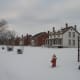 Homes of the officers sat on "Officers' Row." This photo was taken during the winter of 2011. Ongoing preservation is current.