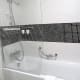 The bath with shower over.