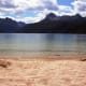 Sandy beach at Redfish Lake in the Sawtooth National Forest