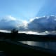 Sunset over the lake