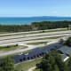 View from Castle Rock in St. Ignace, Michigan