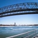 Blue Water Bridge in Port Huron, Michigan.