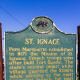 St. Ignace Historic Site sign, - St. Ignace, Michigan