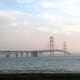 Mackinac Bridge in the haze - Mackinaw City, Michigan