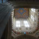 The vaulted ceiling