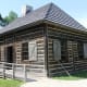 Fur Trade Cabin at Heritage Hill State Historical Park in Green Bay, Wisconsin