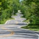Winding WI-42 near Northport in Door County, Wisconsin
