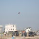 Flying a kite on the beach