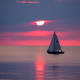Sailboat at sunset in Sister Bay, Wisconsin - Door County