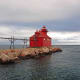 Sturgeon Bay Ship Canal North Pierhead Light in Sturgeon Bay, Wisconsin.