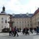 Prague Castle second courtyard, Church of the Holy Rood.
