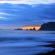Rialto Beach at sunset at Olympic National Park near Seattle, Washington