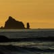 Rialto Beach at sunset at Olympic National Park near Seattle, Washington
