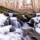 Icy Rose River Falls in Shenandoah National Park