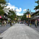 Shopping street connecting the train station and Dazaifu Tenmangu Shrine.