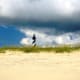 Cape Hatteras Lighthouse from the beach on the Outer Banks of North Carolina