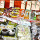 Nuts, pickles, and seeds. If you can’t read Japanese, no problem. Just try the samples!