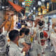 The market during a traditional celebration.