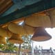 The famous huge sacred straw rope of the Kagura-den, or divine performance hall. This “shimenawa” is the largest in Japan and weighs 5 tons. It is also the key attraction of Izumo Shrine.
