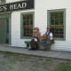 Performers taking a break.